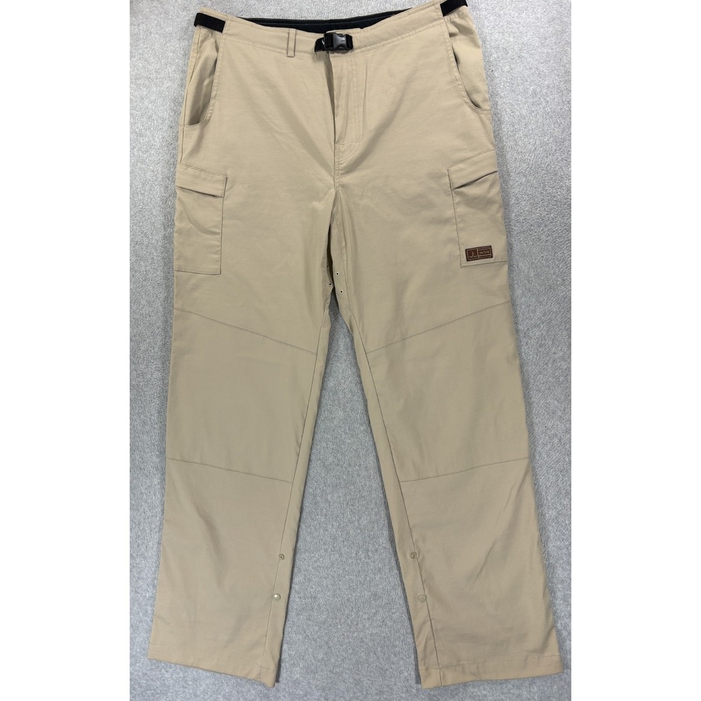 Prana ZION Roll Up Hiking Travel Pants (Men's XL) Tan - 38x35